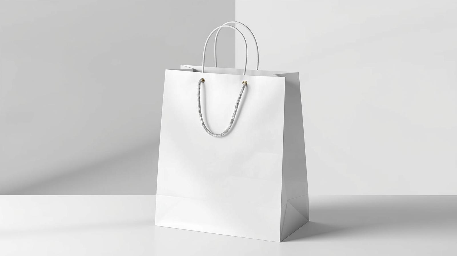 Custom White Paper Bags - Image 4